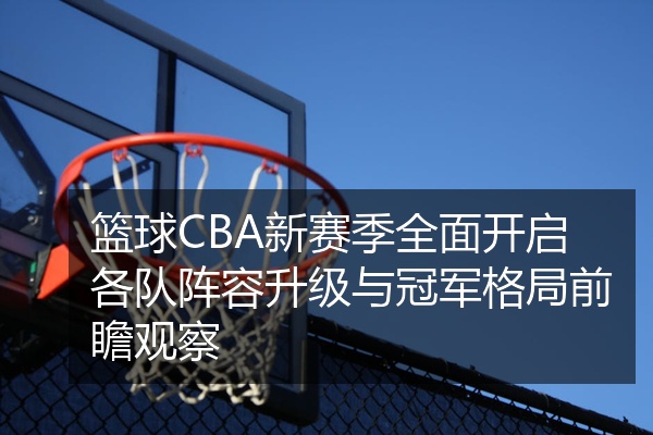 篮球CBA新赛季全面开启各队阵容升级与冠军格局前瞻观察